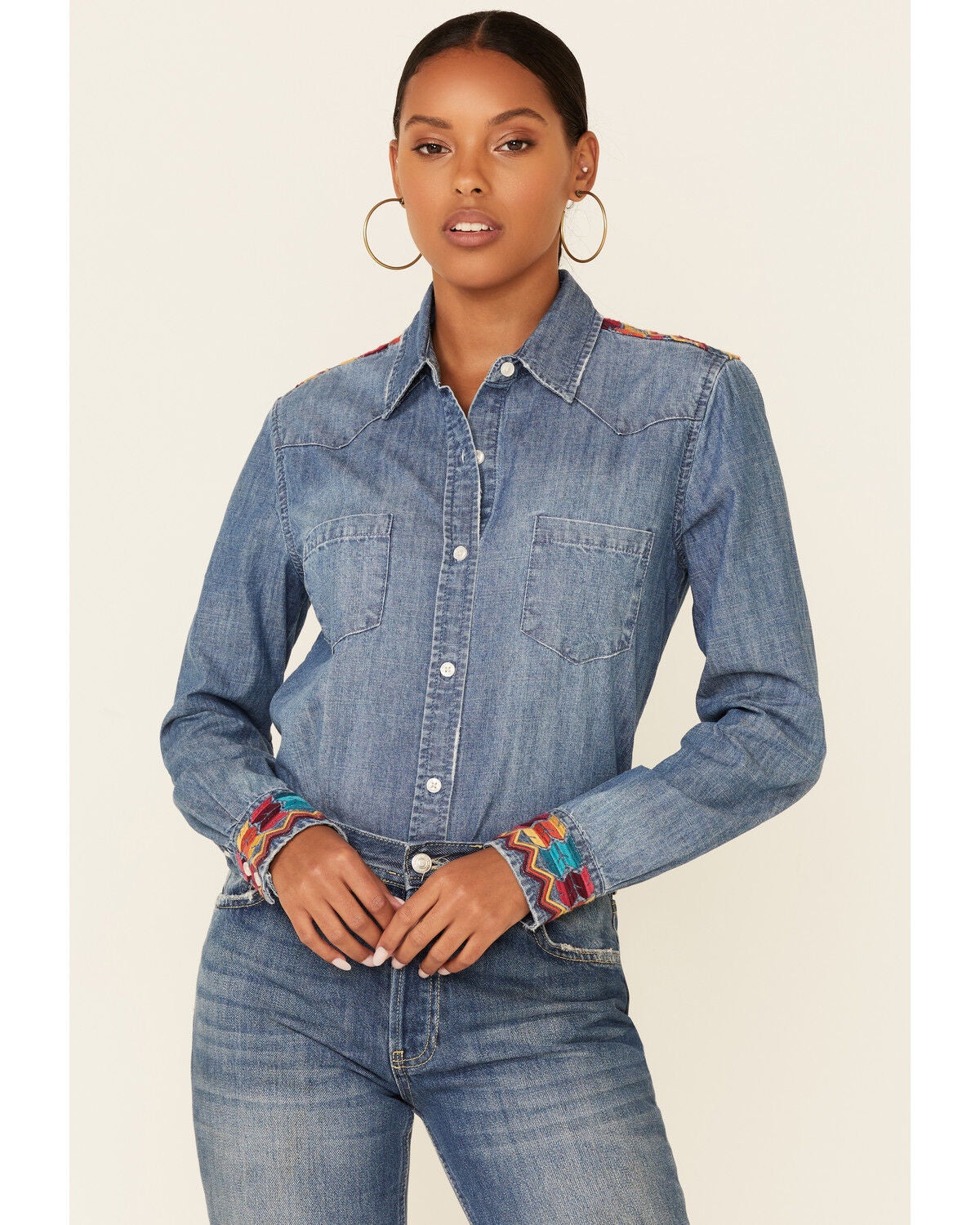 Stetson Women's Denim Embroidered Long 