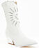 Image #1 - Golo Women's Mae Sun Inlay Western Fashion Boots - Snip Toe , White, hi-res