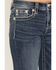 Image #4 - Miss Me Women's Medium Wash Mid Rise Longhorn Pocket Bootcut Stretch Denim Jeans, Medium Wash, hi-res