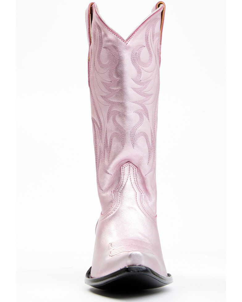 Idyllwind Women's Rose Metallic Pink Leather Western Boot - Snip Toe , Pink, hi-res