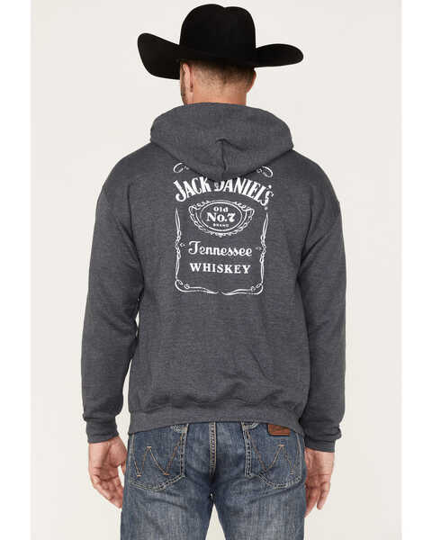 Jack Daniel's Men's Label Pullover Hoodie , Dark Grey, hi-res