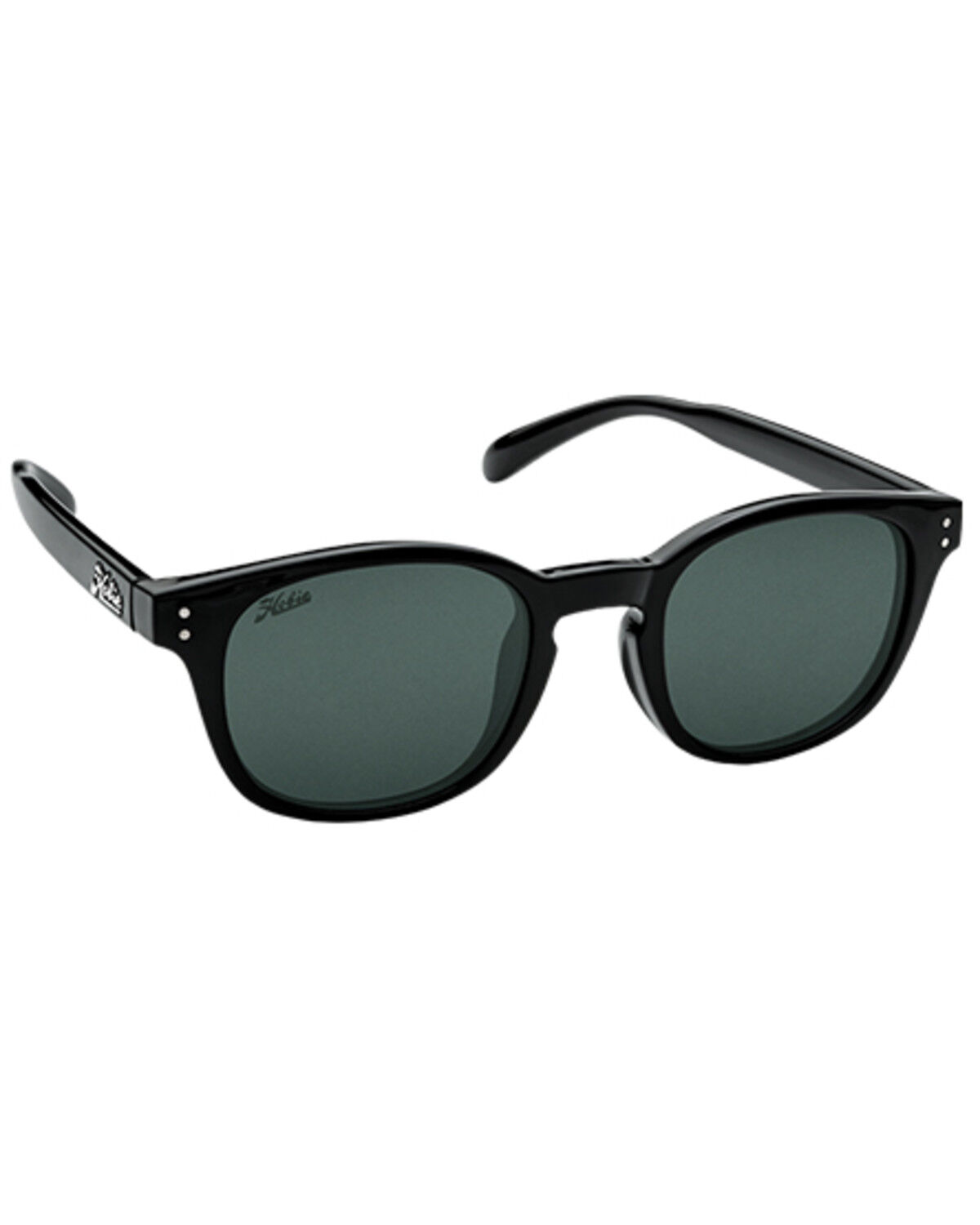 Image #1 - Hobie Wright Shiny Black & Gray PC Polarized Sunglasses, Black, hi-res