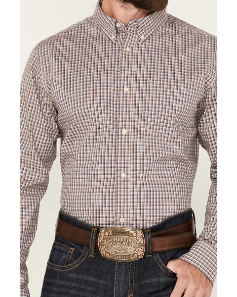 Image #3 - Cody James Men's Rowdy Plaid Print Long Sleeve Button-Down Western Shirt - Big, Tan, hi-res