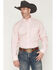 Image #1 - George Strait by Wrangler Men's Solid Long Sleeve Button-Down Stretch Western Shirt, Pink, hi-res