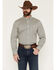 Image #1 - RANK 45&reg; Men's Thorn Geo Print Long Sleeve Button-Down Stretch Western Shirt, Ivory, hi-res