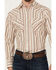 Image #3 - Ely Walker Men's Striped Print Long Sleeve Snap Western Shirt , Tan, hi-res