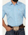 Image #3 - Rodeo Clothing Men's Boot Barn Exclusive Geo Print Short Sleeve Snap Western Shirt, Blue, hi-res