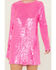Image #3 - Show Me Your Mumu Women's Maddison Sequins Long Sleeve Mini Dress, Hot Pink, hi-res