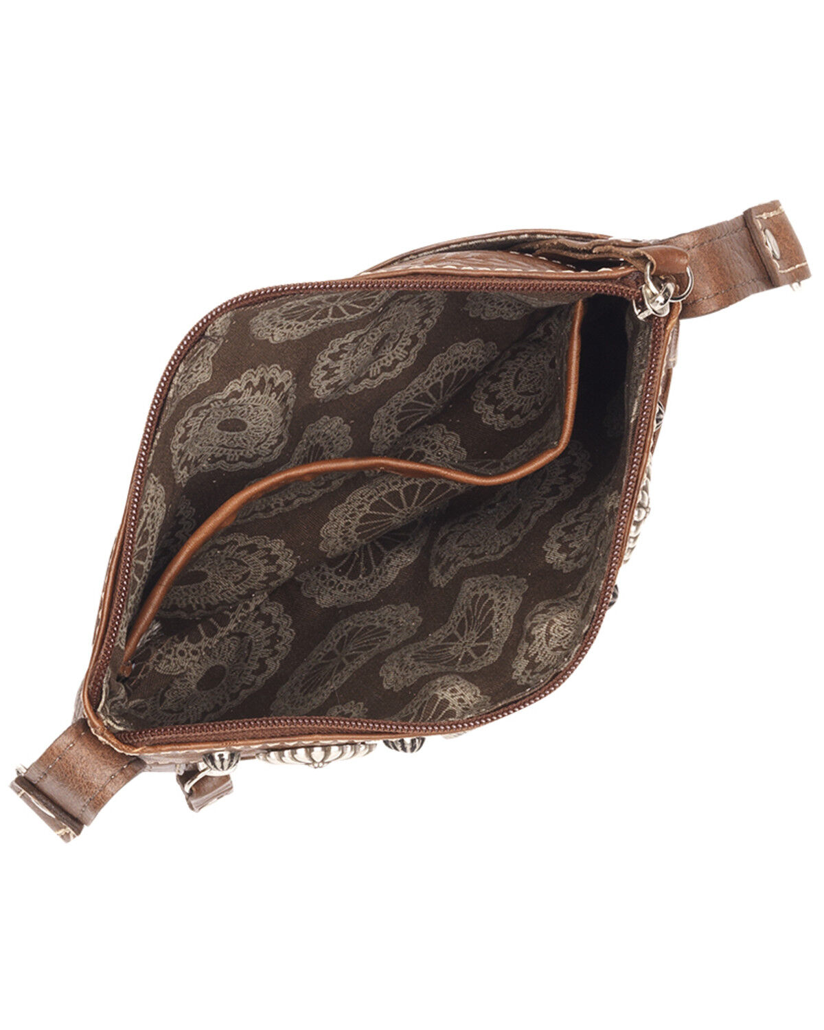 Image #3 - American West Women's Trail Rider Crossbody Bag, Brown, hi-res