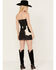 Image #3 - Boot Barn x Understated Leather Women's Dance Till Dawn Leather Skirt, Cream/black, hi-res