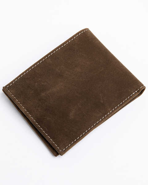 Cody James Men's Brown Horizontal Bi-Fold Leather Wallet , Brown, hi-res