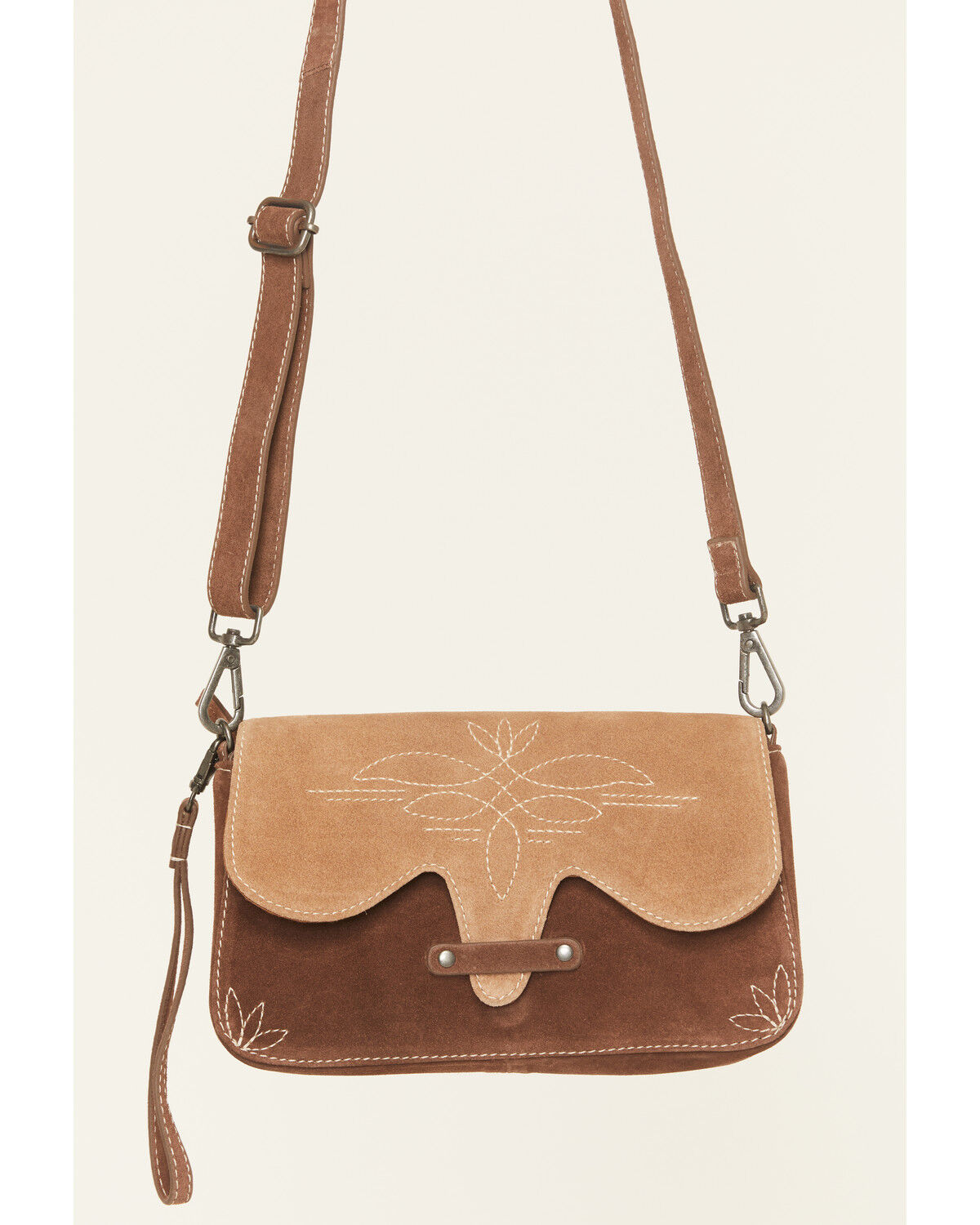 Image #1 - Idyllwind Women's Louanne Suede Western Crossbody Bag, Pecan, hi-res