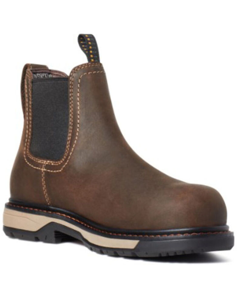 Ariat Women's Riveter Chelsea Work Boots - Composite Toe, Brown, hi-res