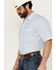 Image #2 - Wrangler 20X Men's Advanced Comfort Geo Print Short Sleeve Snap Stretch Western Shirt, Blue, hi-res
