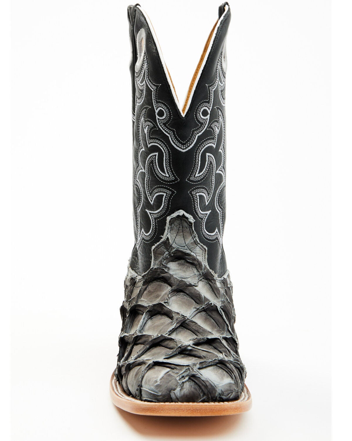 Image #4 - Cody James Men's Exotic Pirarucu Western Boots - Broad Square Toe, Grey, hi-res