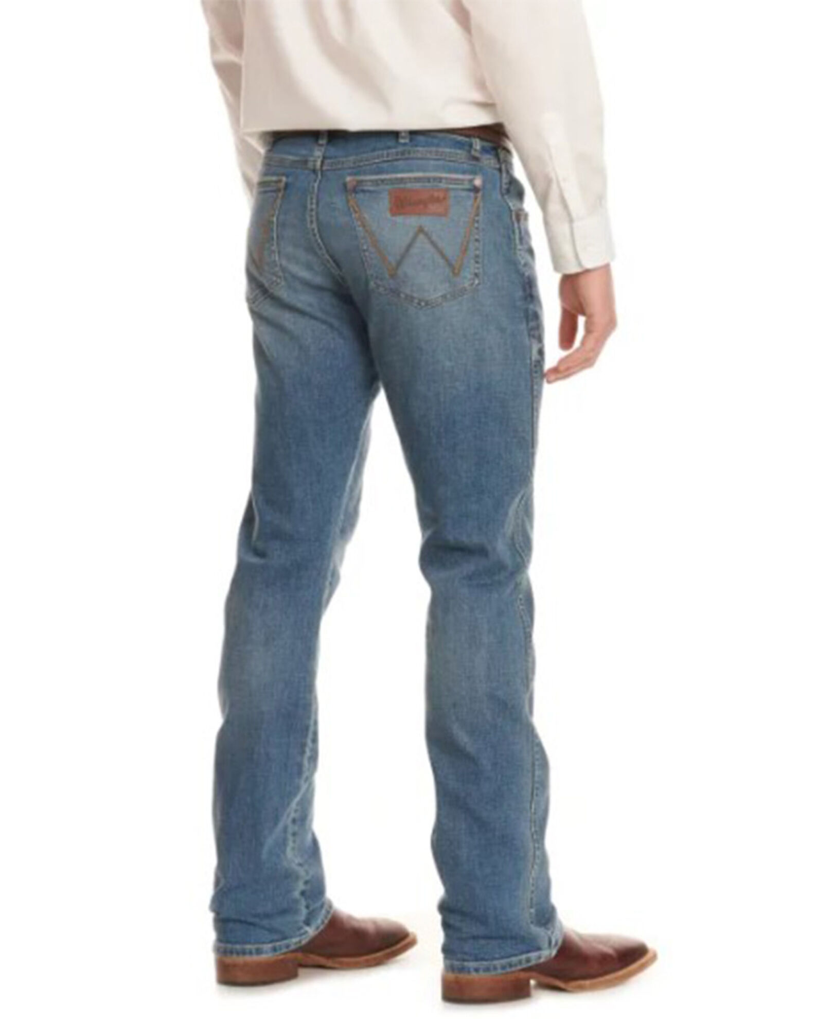 Wrangler Retro Men\'s Big Sky Medium Wash Slim Bootcut Stretch Jeans - Long  - Country Outfitter