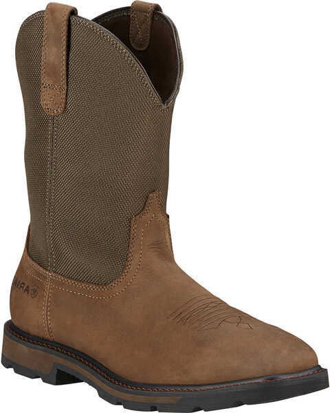 Ariat Men's Groundbreaker Western Work Boots - Square Toe, Brown, hi-res