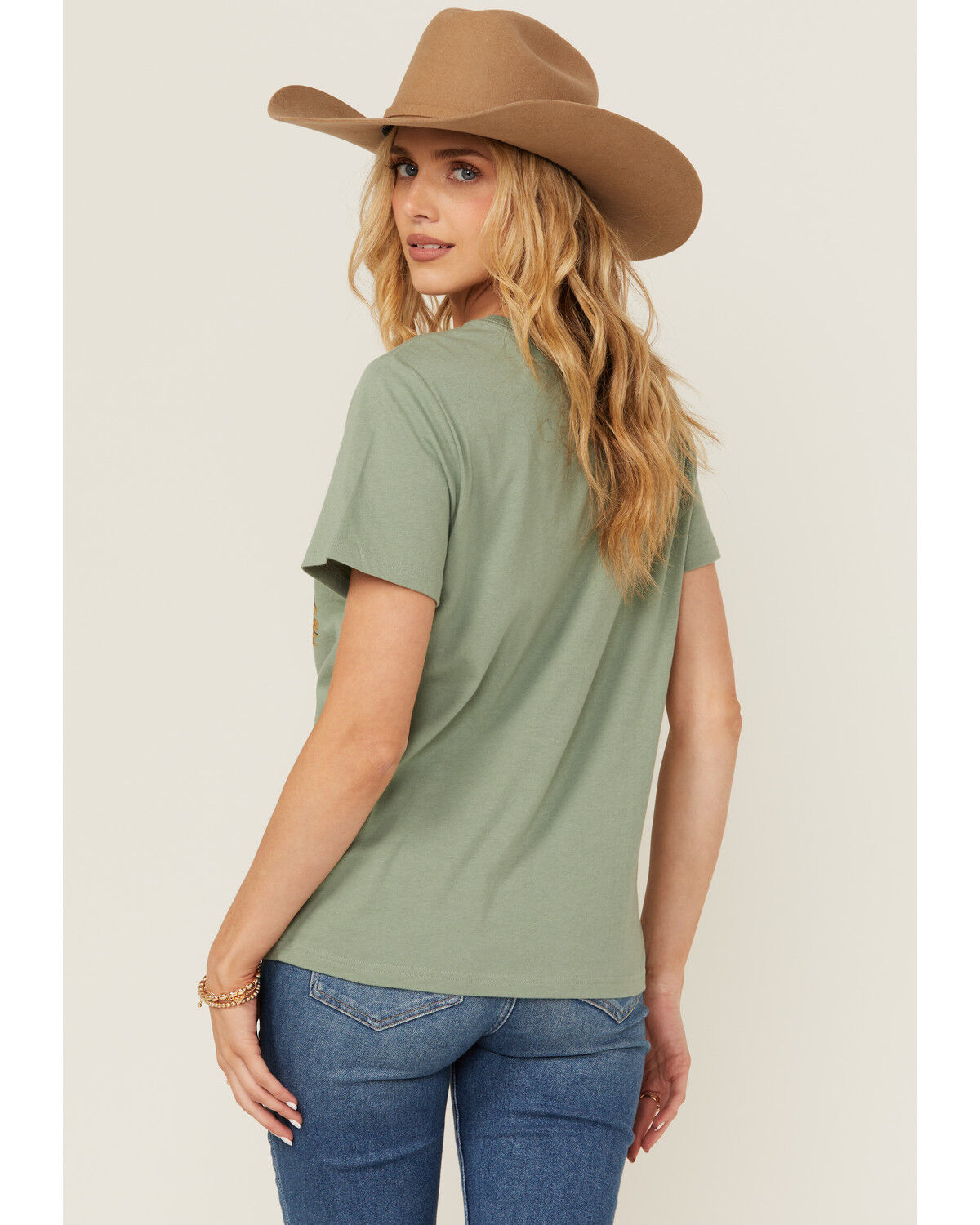 Image #4 - Wrangler Women's Wild & Free Short Sleeve Graphic Tee, Sage, hi-res