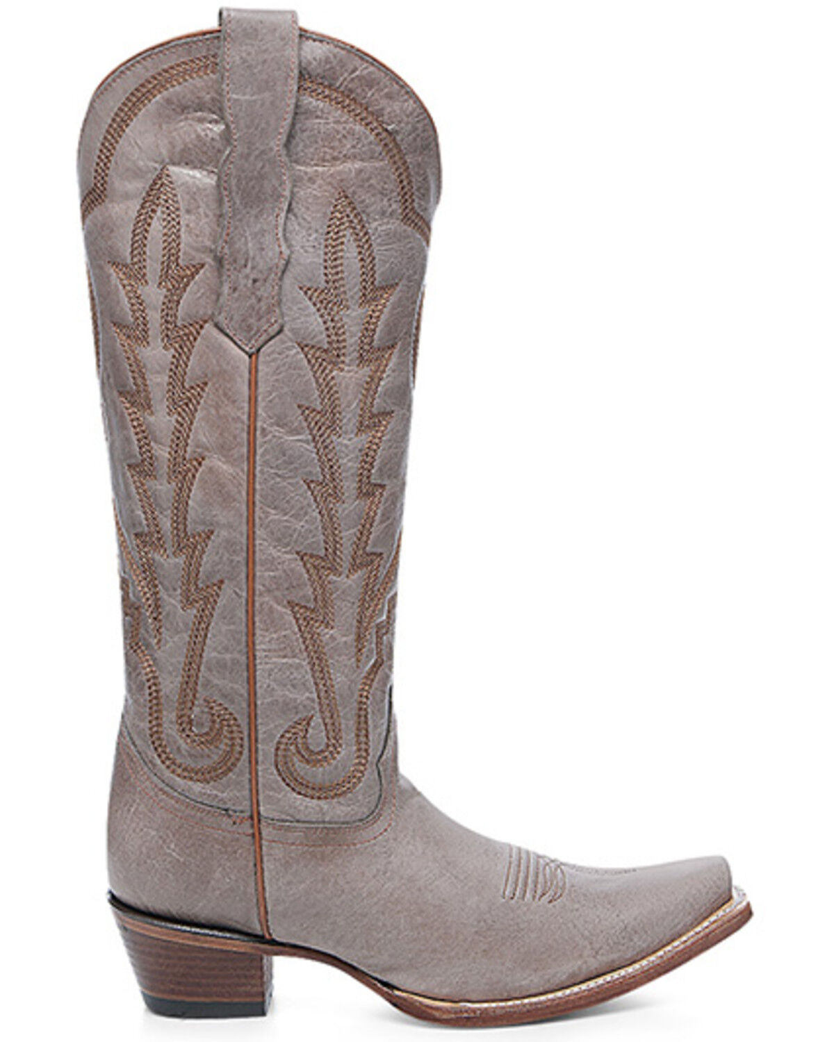 Image #2 - Circle G Women's Embroidered Tall Western Boots - Snip Toe, Sand, hi-res