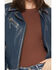 Image #4 - Mauritius Leather Women's Christy Americana Moto Jacket, Blue, hi-res