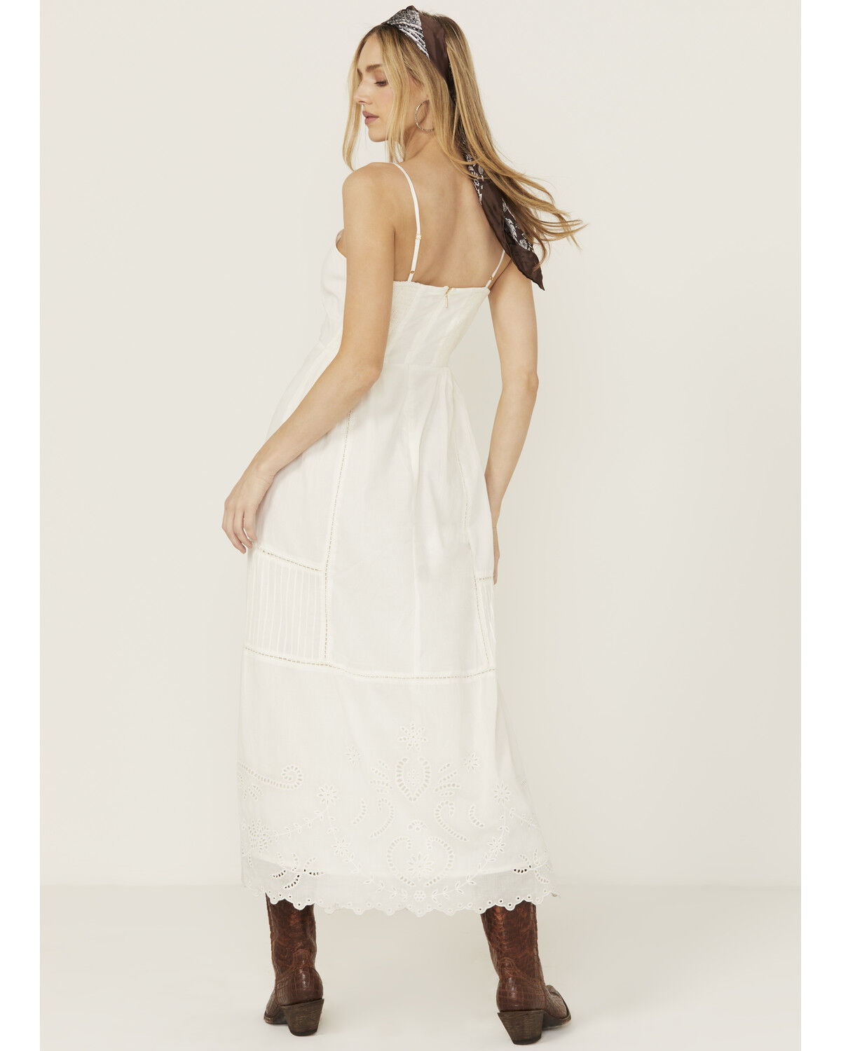 Image #4 - Cleobella Women's Nancie Sleeveless Midi Dress, Ivory, hi-res