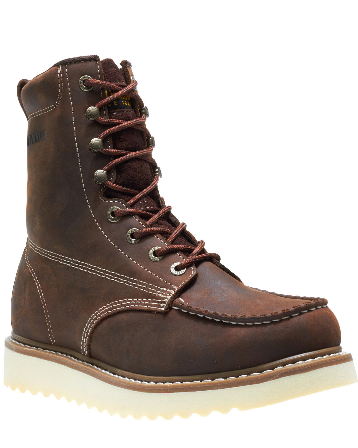 Image #1 - Wolverine Men's Loader Work Boots - Steel Toe, Brown, hi-res