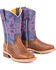 Image #2 - Tin Haul Girls' Brown Starlight Western Boots - Square Toe, , hi-res
