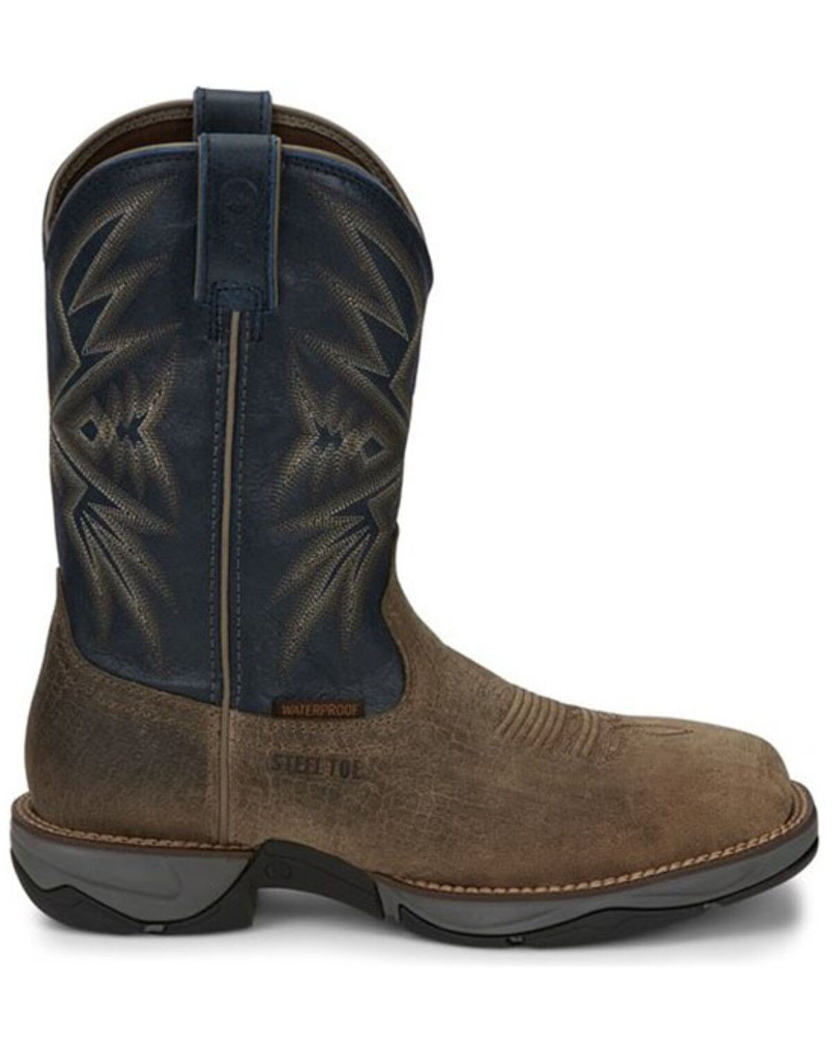 Image #2 - Tony Lama Men's Bartlett Stone Western Work Boots - Steel Toe, Brown, hi-res