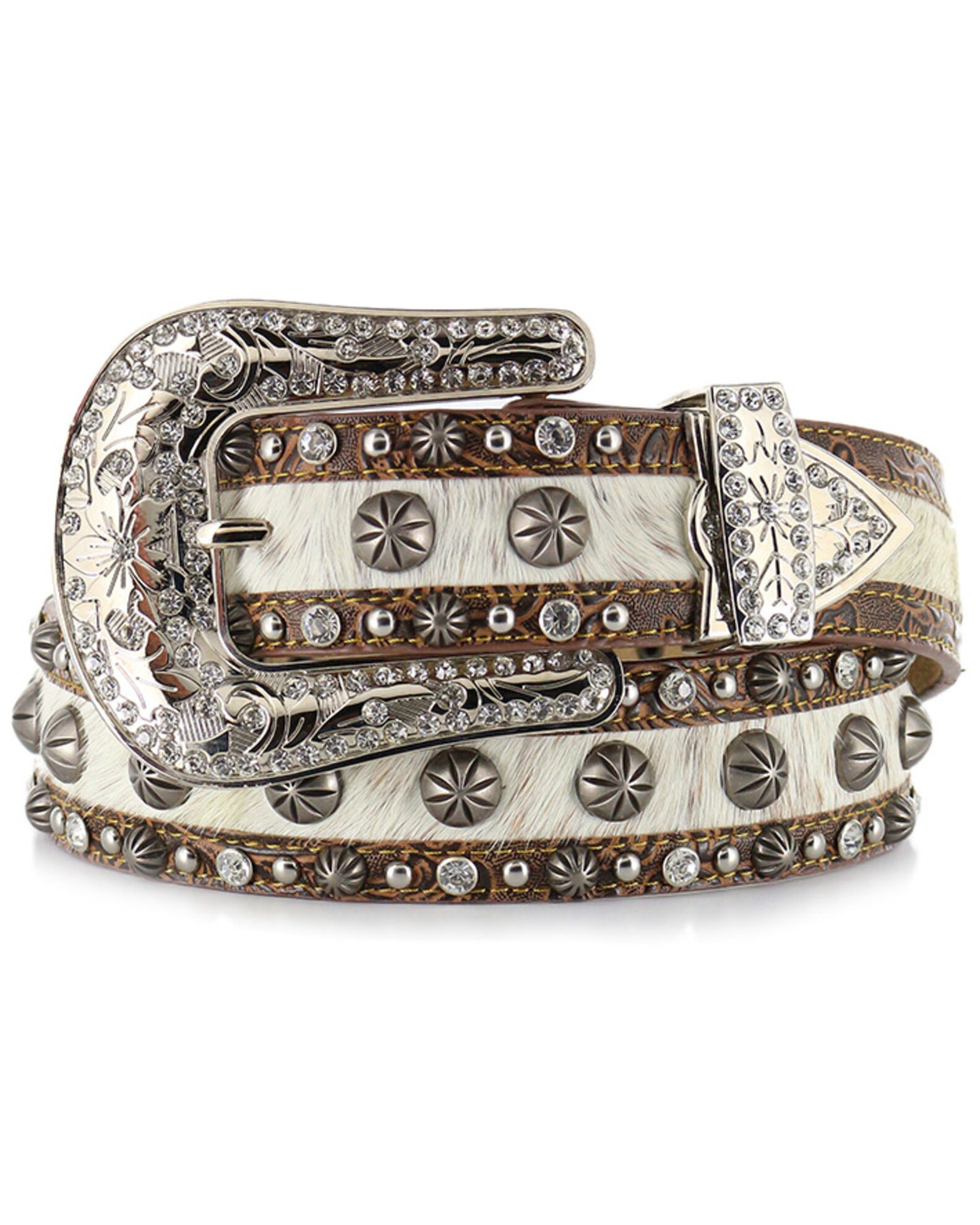 Shyanne Women s Hair on Hide Concho Belt