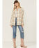Image #4 - Cleo + Wolf Women's Breezy Sprint Plaid Print Long Sleeve Shirt, Taupe, hi-res