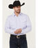 Image #1 - Cody James Black 1978® Men's Condor Striped Print Long Sleeve Button-Down Western Shirt, Light Blue, hi-res