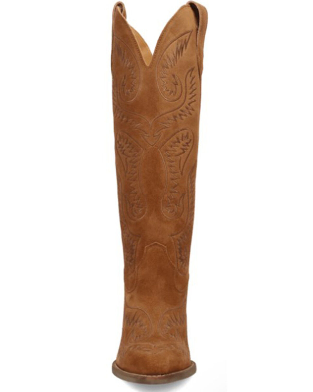 Image #4 - Dingo Women's Evita Suede Tall Western Boots - Snip Toe, Camel, hi-res