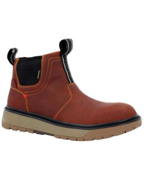 Xtratuf Men's Bristol Bay Chelsea Boots - Round Toe , Orange, hi-res