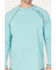 Image #3 - Cody James Men's FR Solid Long Sleeve Raglan Work T-Shirt , Teal, hi-res