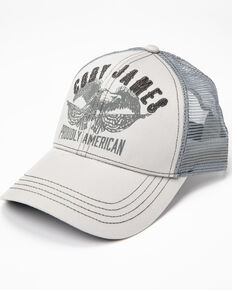 Cody James Men's Proudly American Eagle Embroidered Ball Cap , Grey, hi-res