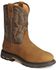 Image #1 - Ariat Men's H20 WorkHog® Work Boots - Round Toe, Aged Bark, hi-res