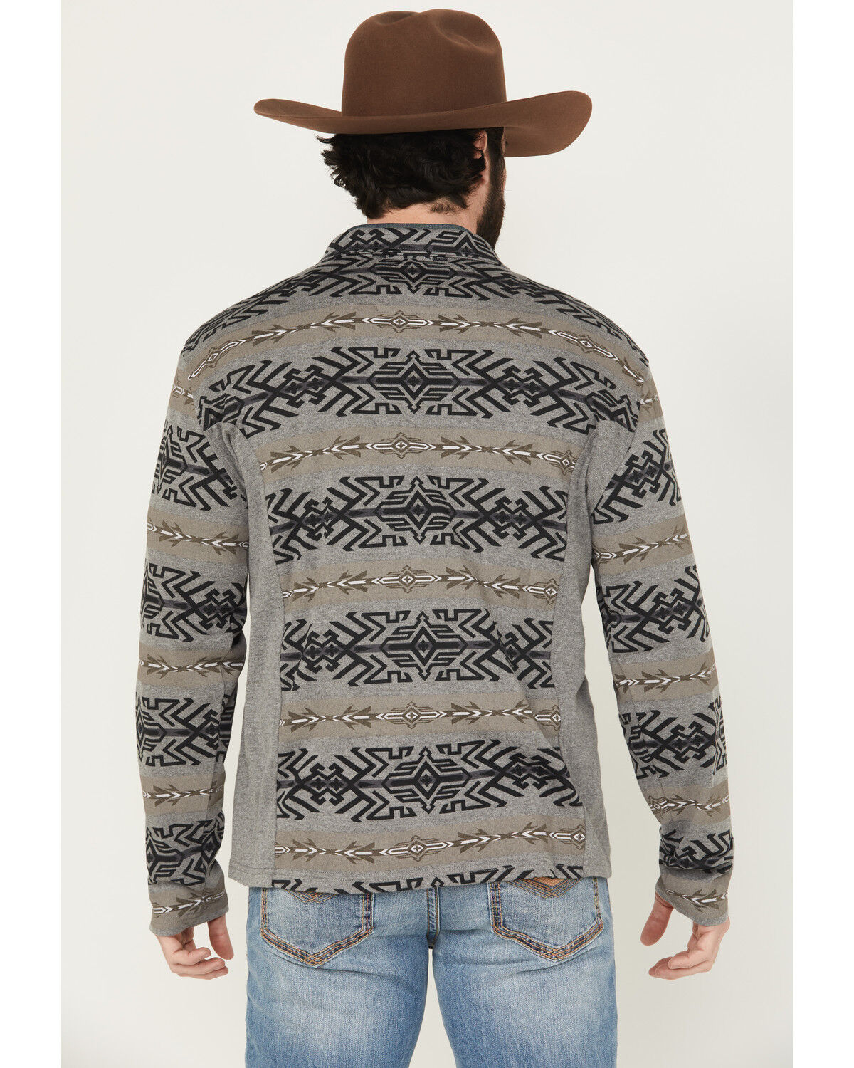 Image #4 - Powder River Outfitters by Panhandle Men's Pro Southwestern 1/4 Zip Henley Long Sleeve Shirt, Brown, hi-res