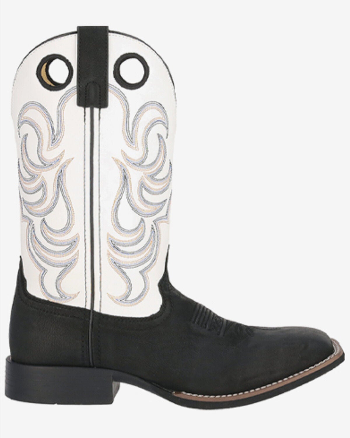Image #2 - Smoky Mountain Men's Cedar Performance Western Boots - Broad Square Toe, Black, hi-res