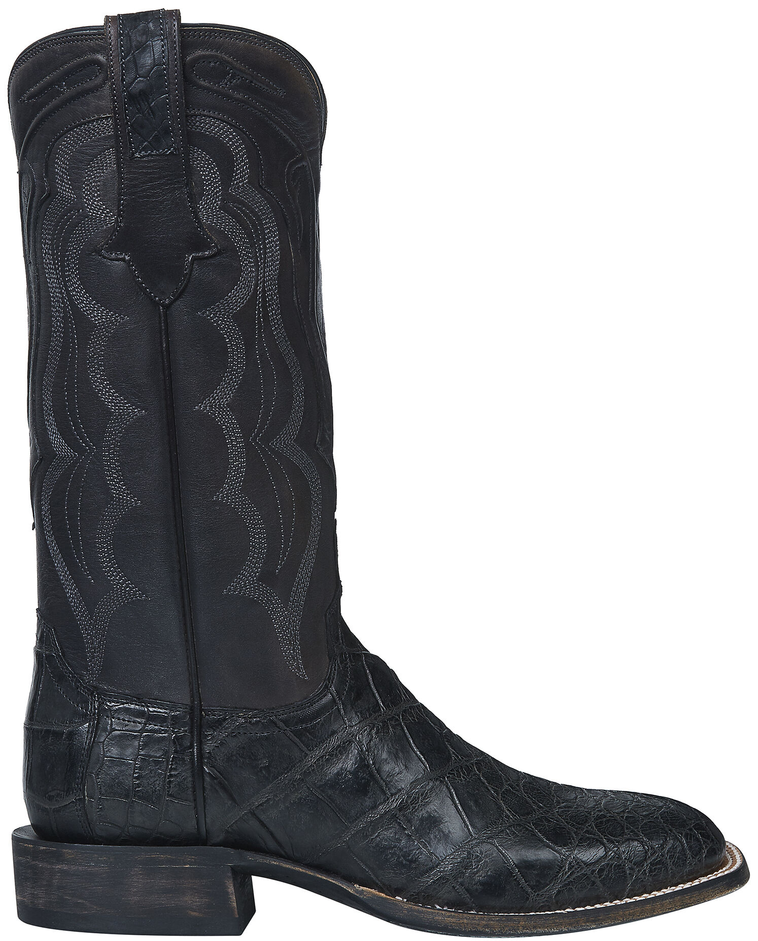dark grey cowboy boots