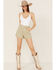 Rolla's Women's High Rise Mirage Shorts, Light Green, hi-res