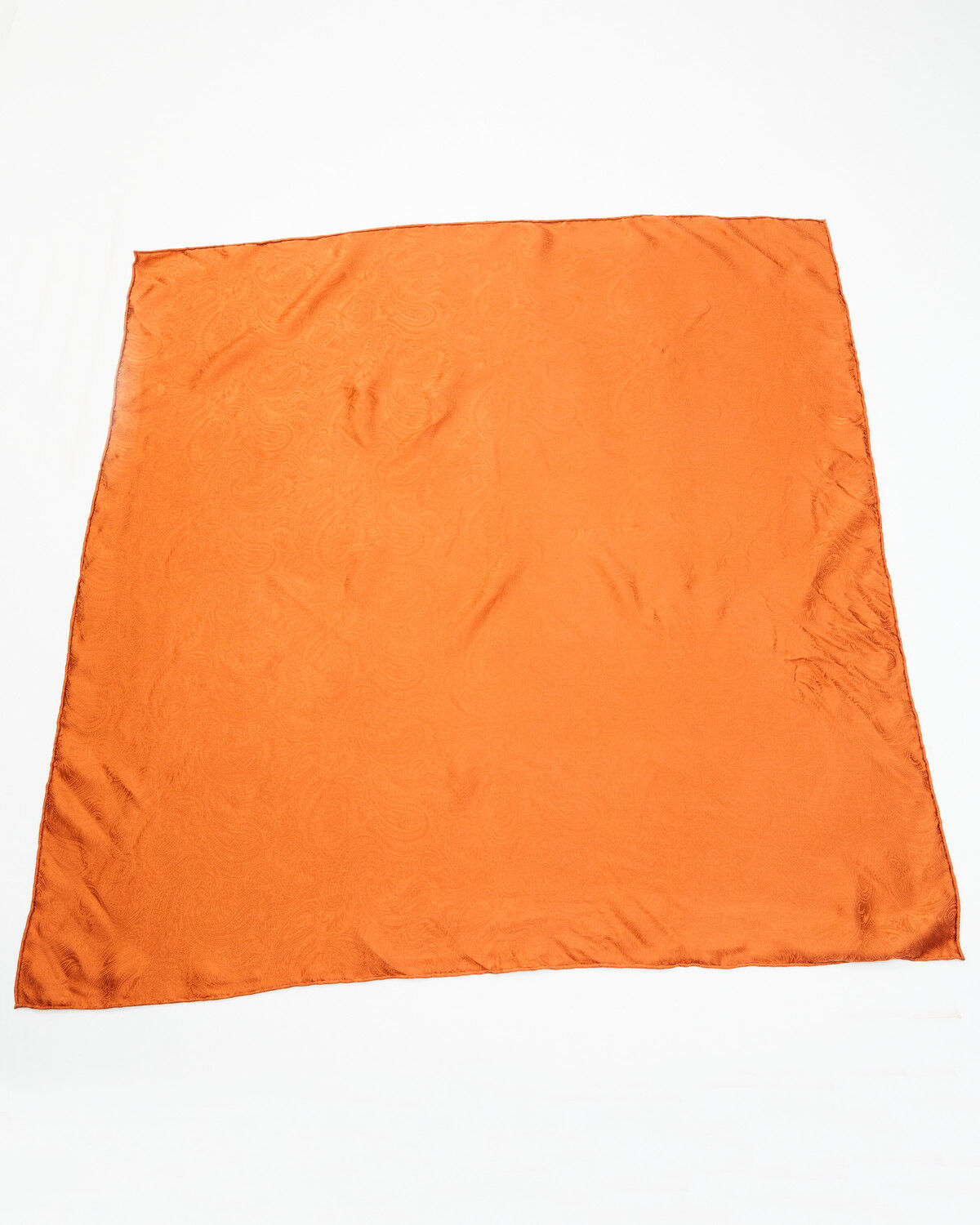 Image #2 - Cody James Men's Silk Jacquard Wild Rag Scarf, Rust Copper, hi-res