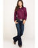 Image #6 - Cinch Women's Burgundy Button-Down Long Sleeve Western Shirt , Burgundy, hi-res