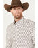 Image #3 - RANK 45® Men's Catfish Southwestern Geo Print Long Sleeve Button-Down Stretch Western Shirt, Coffee, hi-res