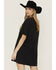 Image #4 - Rock & Roll Denim Women's Desert Short Sleeve Graphic Mini Dress, Black, hi-res