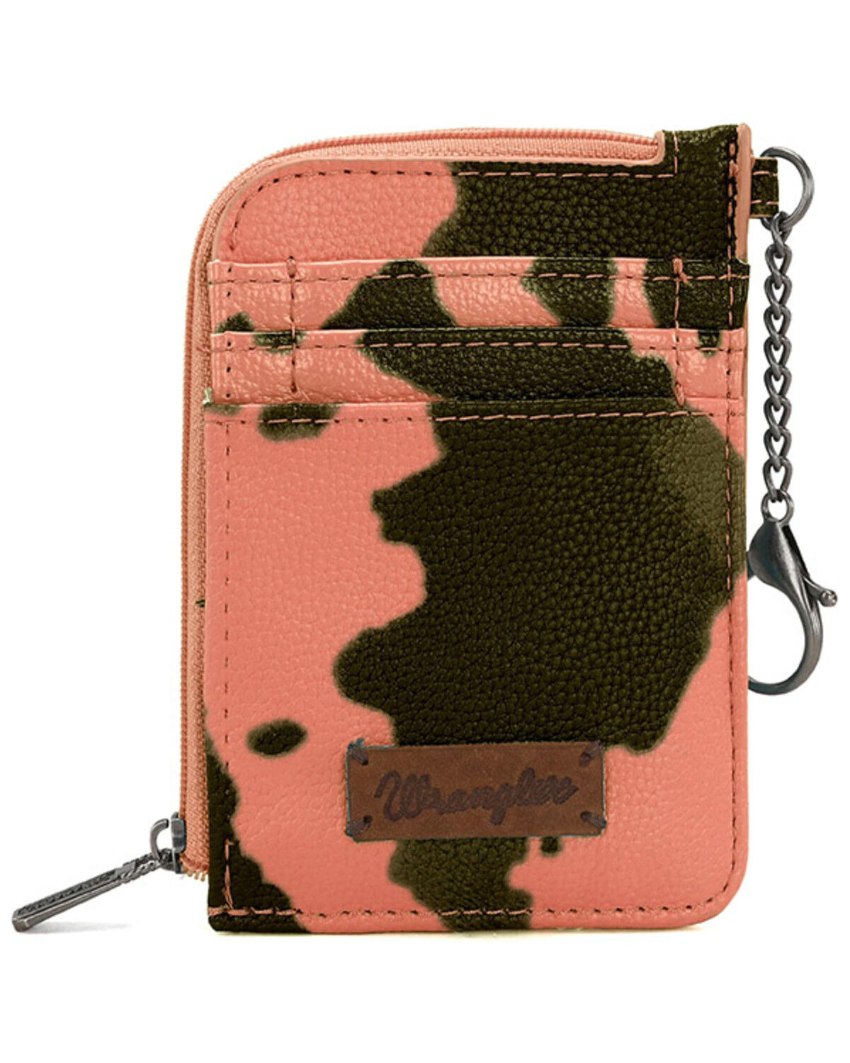 Image #2 - Wrangler Women's Cow Print Credit Card Wallet, Pink, hi-res