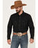 Image #1 - Blue Ranchwear Men's Twill Long Sleeve Snap Shirt, Black, hi-res