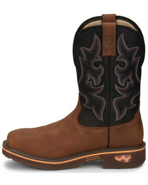 Image #3 - Justin Men's Resistor Western Work Boots - Composite Toe, Brown, hi-res