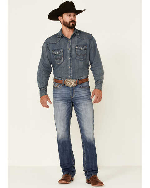 Image #1 - Cody James Men's Bullock Dark Wash Stretch Slim Straight Jeans , Blue, hi-res