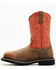 Image #3 - Cody James Men's Mustang Pull-On Waterproof Work Boots - Composite Toe, Orange, hi-res