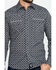 Rock 47 By Wrangler Men's Black Geo Print Long Sleeve Western Shirt , Black, hi-res